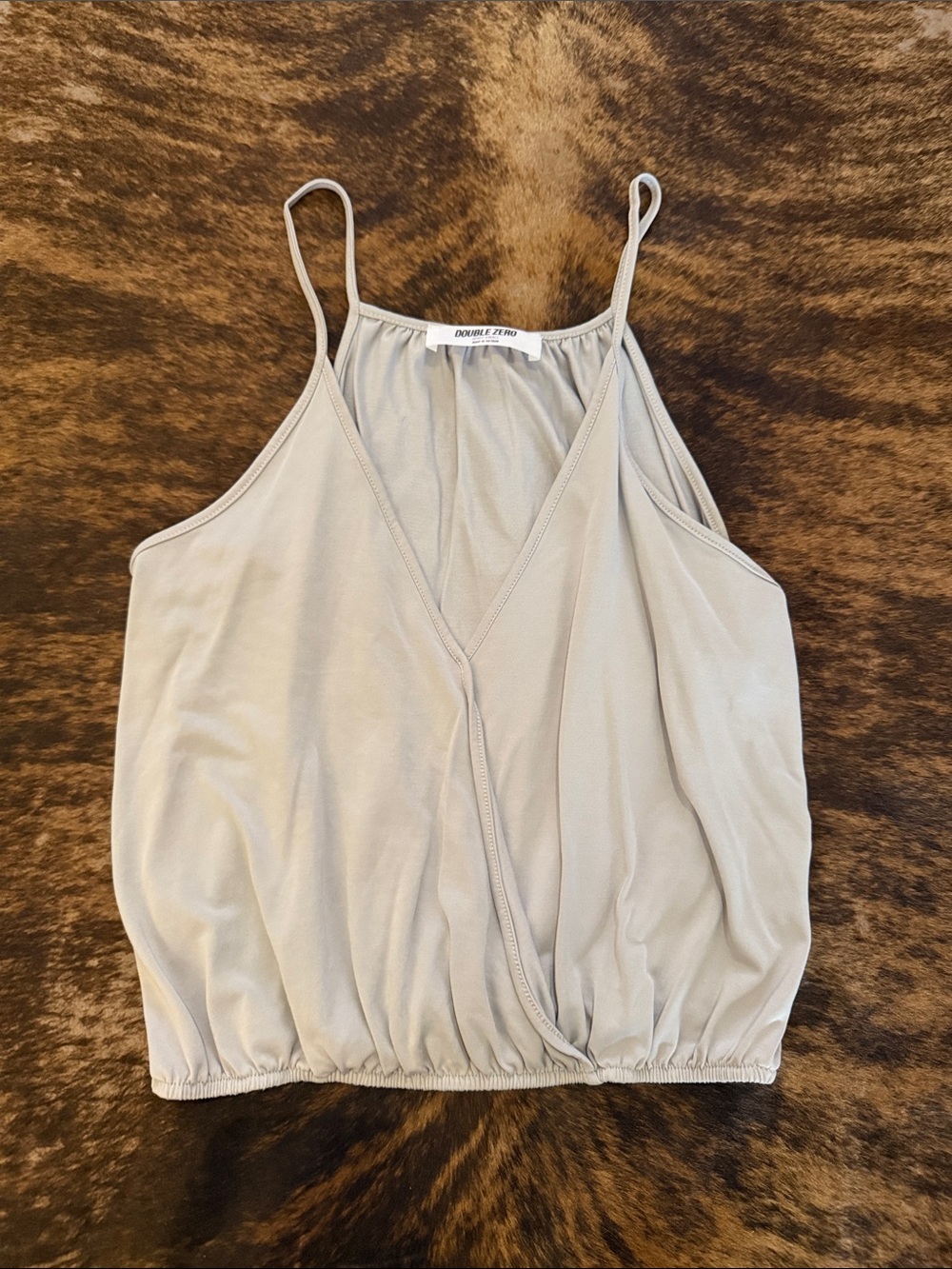 Double Zero Light Gray Surplice Cami